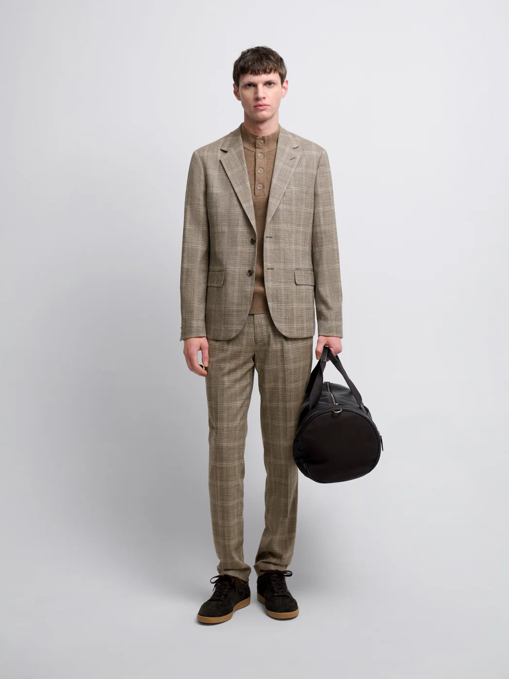 Pantalon de costume slim à carreaux