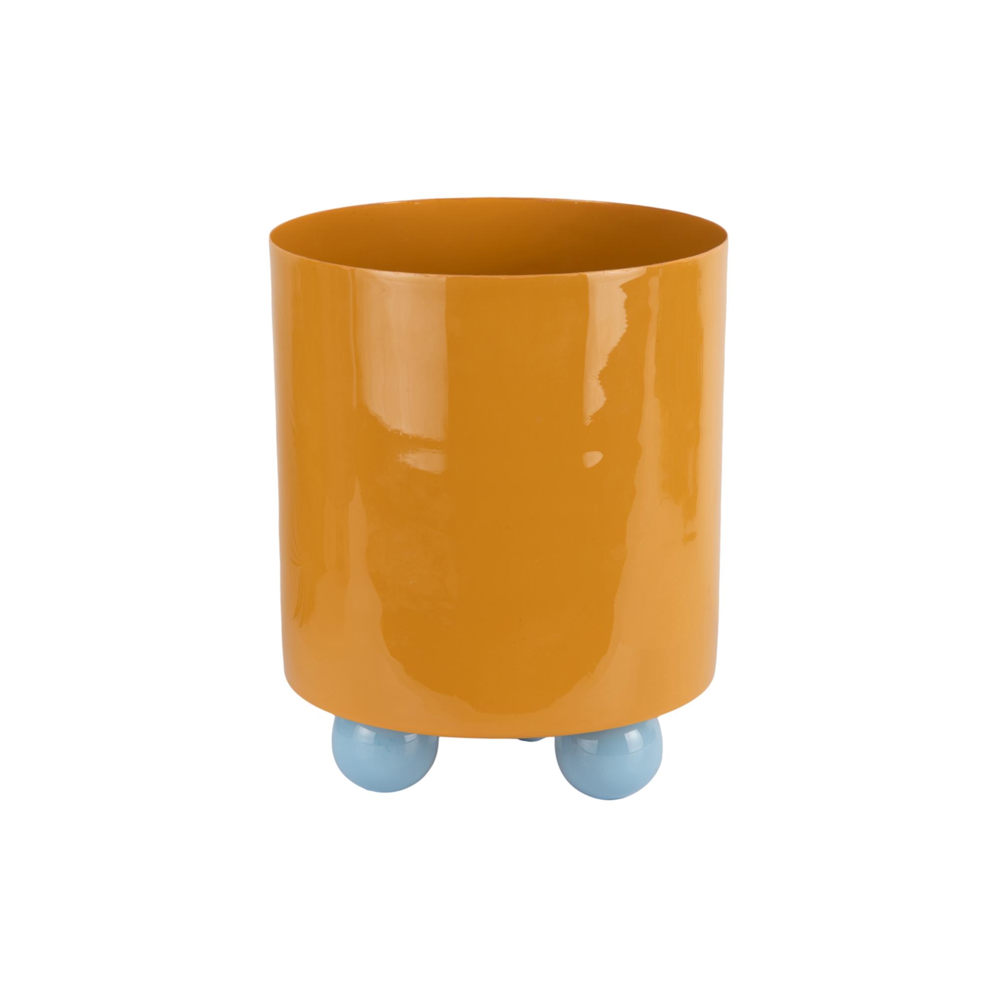 Present Time bloempot Double Funky Large - geel - Ø20cm