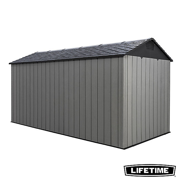 Abri de jardin 60477 en résine gris surface totale 8,79m² Lifetime
