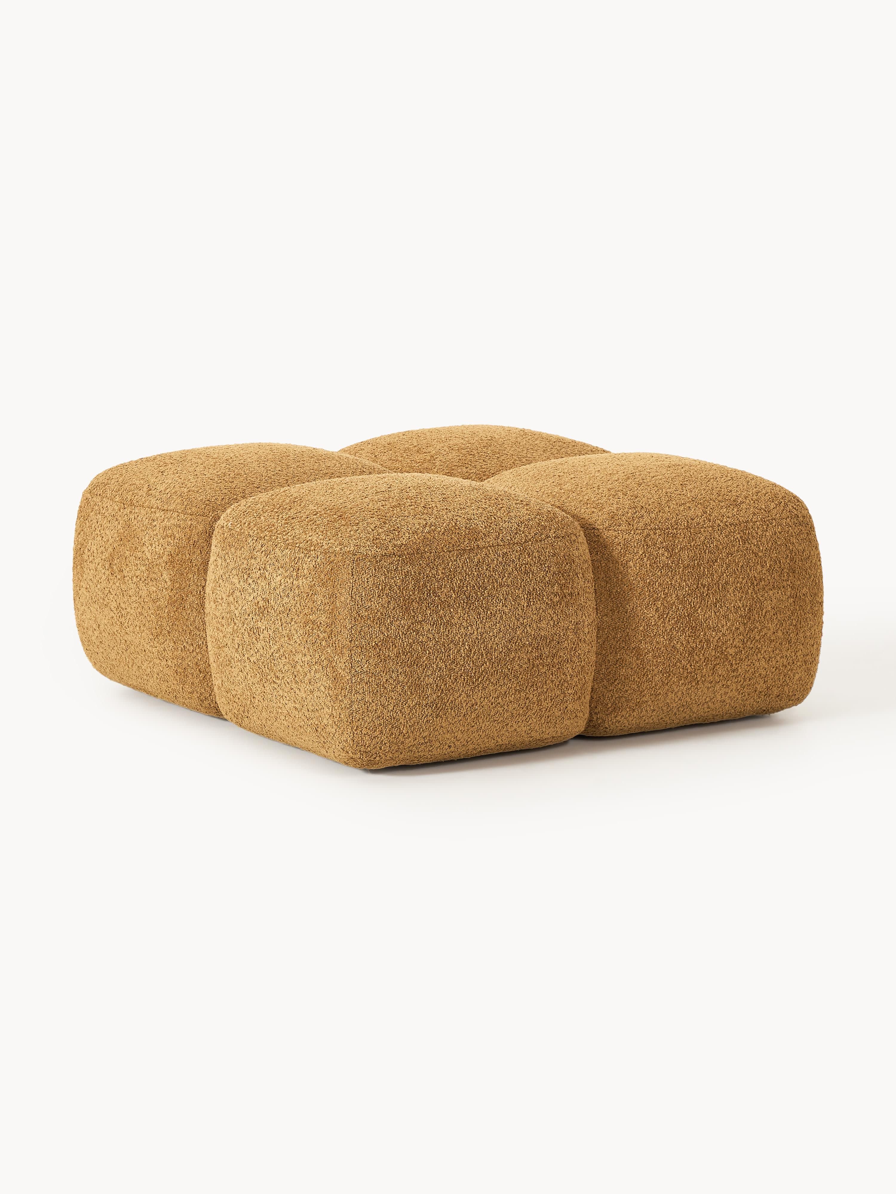Sofa-Hocker Tayla aus Teddy-Bouclé