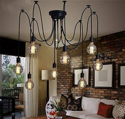 Lampa sufitowa pająk wisząca A