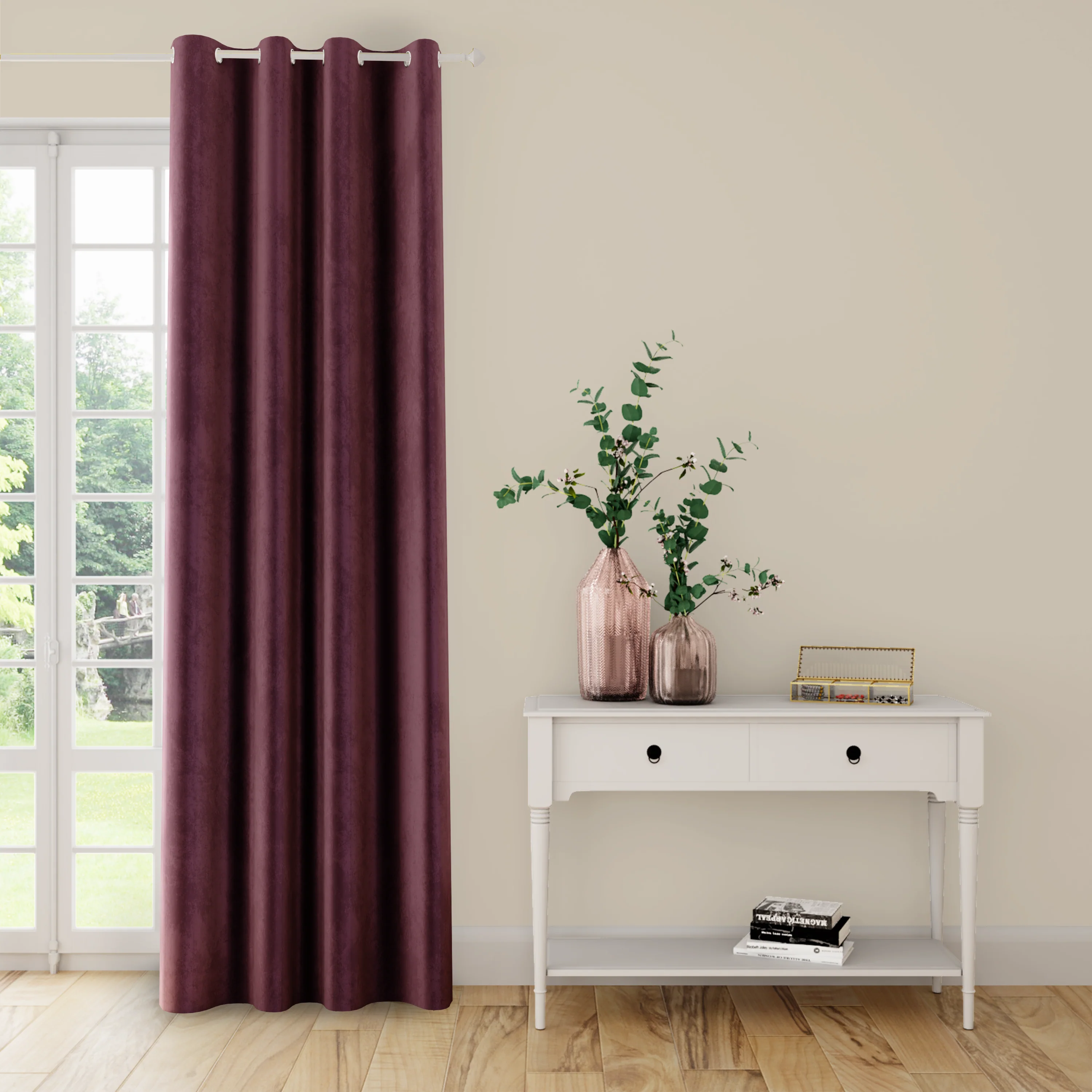 4MURS Rideau VELVET coloris prune 140 x 260 cm