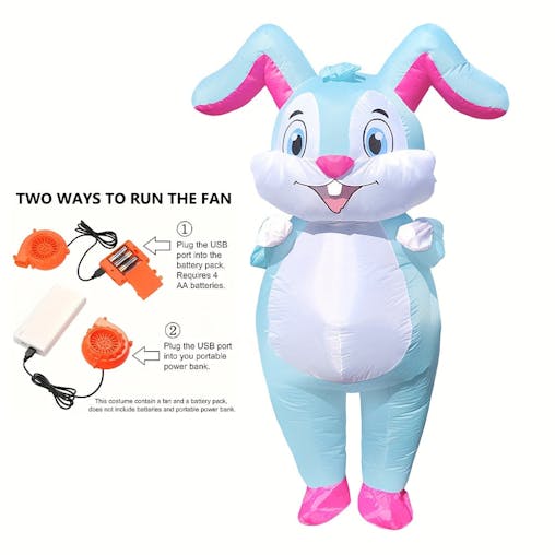 NNETM Inflatable Cartoon Rabbit Costume for Adults