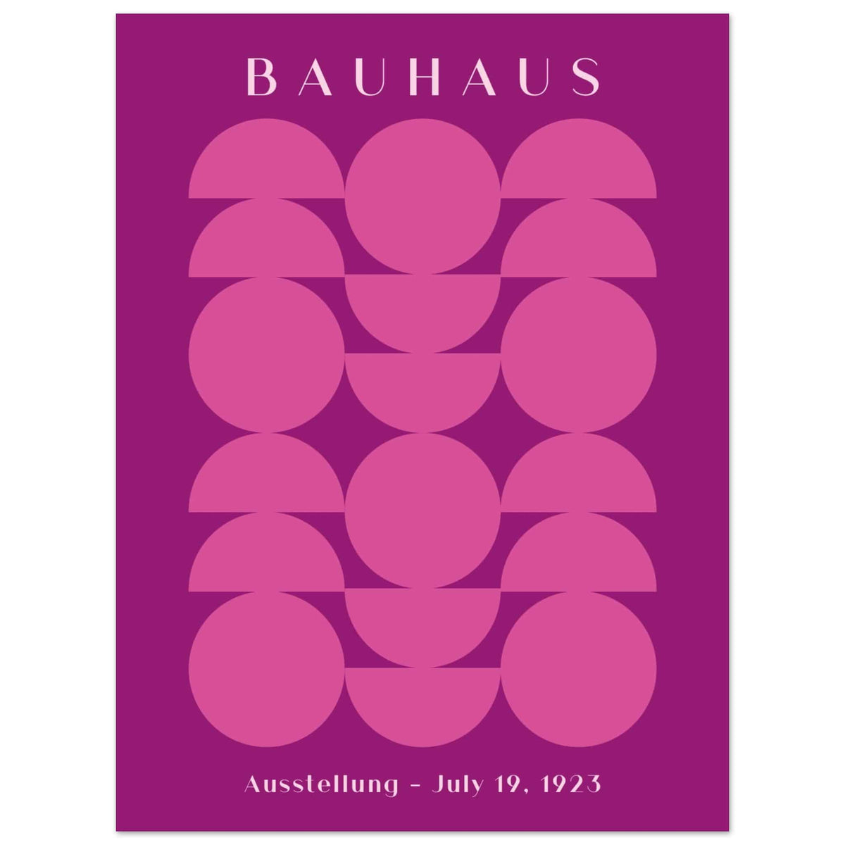 Artfulprints Poster Bauhaus - Ausstellung 1923  - 30x40 cm - Paars