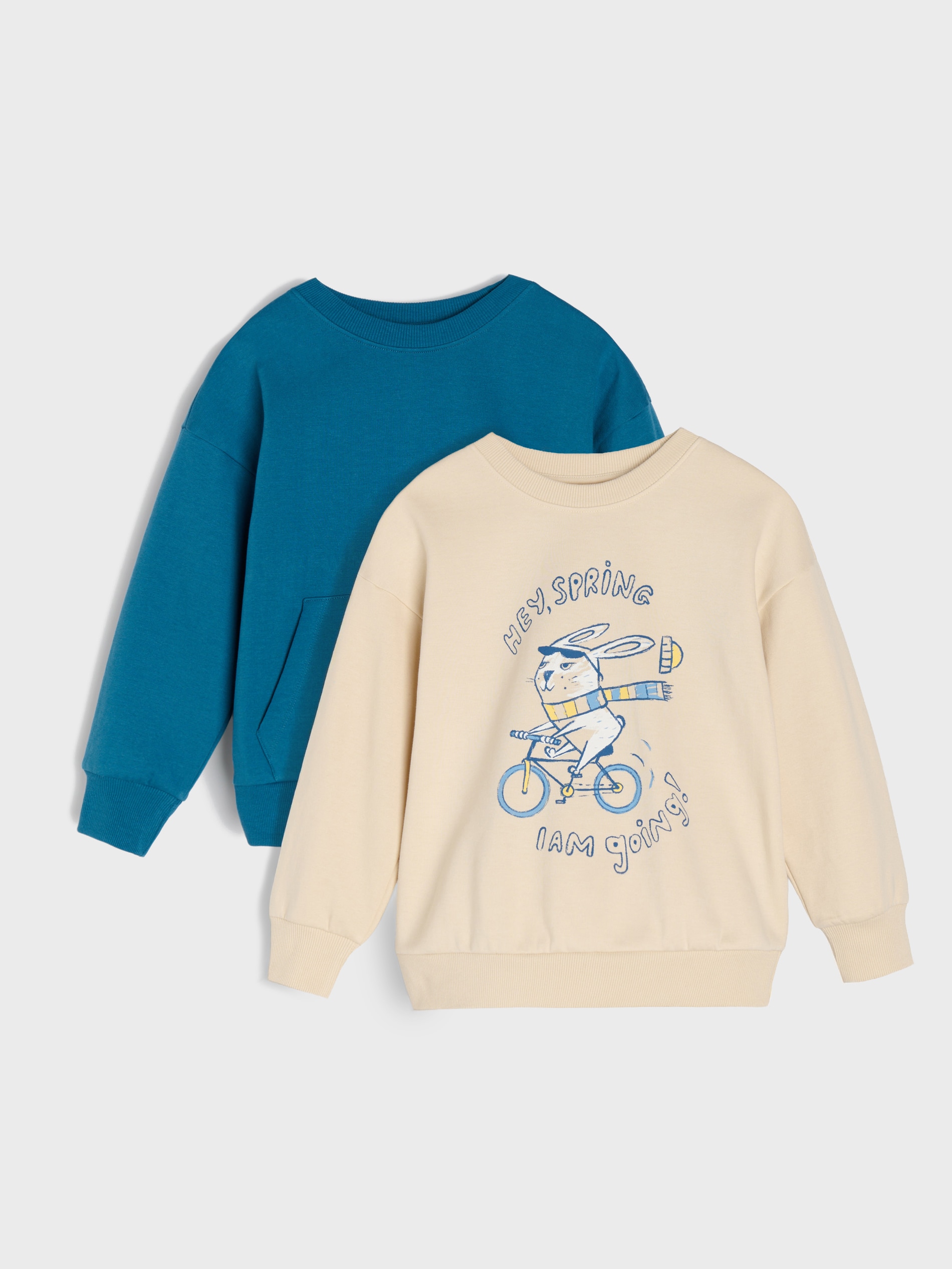 Bluzy crewneck z bawełną 2 pack