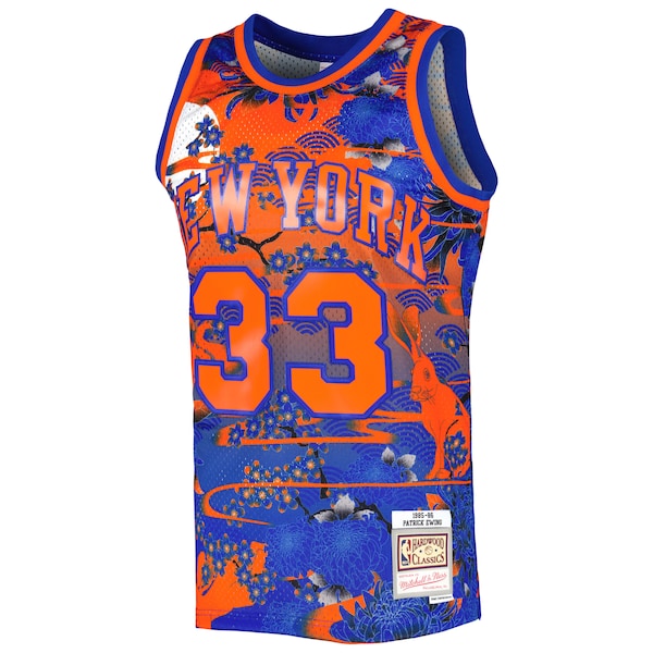 Patrick Ewing New York Knicks 1985/86 Hardwood Classics Lunar New Year Swingman Jersey - Blue