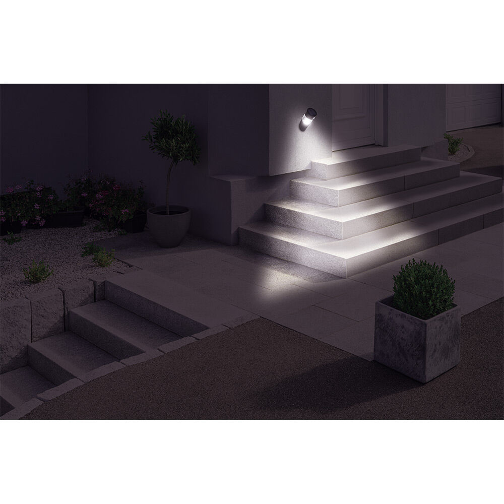 Applique murale solaire LED inox détecteur de mouvement H23,2cm