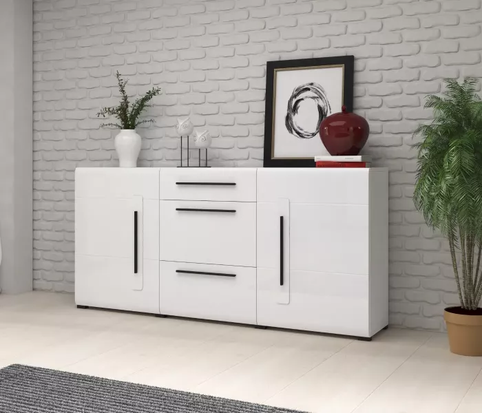Komoda TULSA 2D3S 180 biała połysk