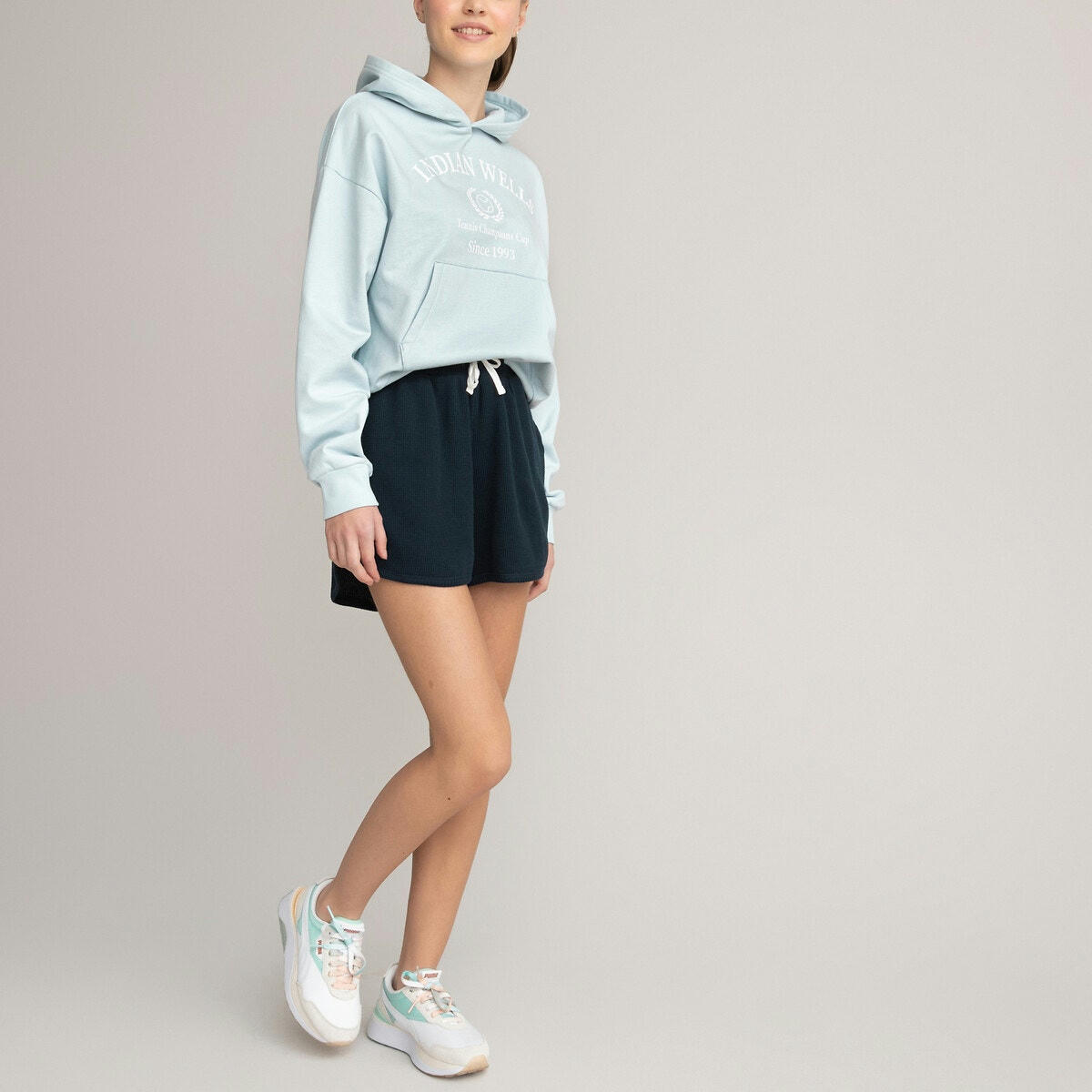 Sweat cropped à capuche en molleton 10-18 ans
