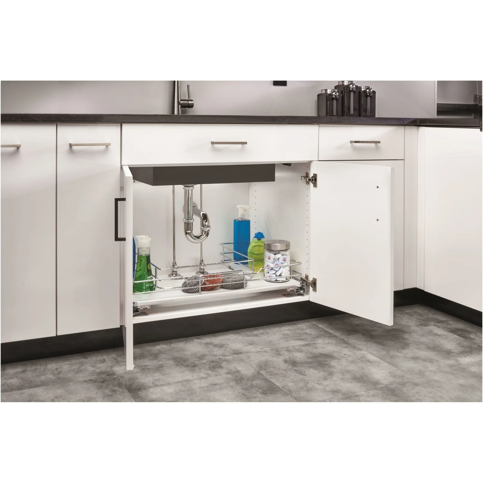 Rev-A-Shelf 5386 Series 30 Inch Pull Out U-Shaped Cabinet Organizer