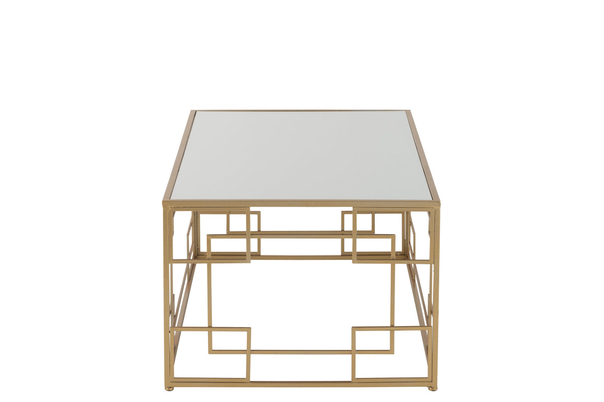 J-Line salontafel Lijnen - metaal/glas - goud