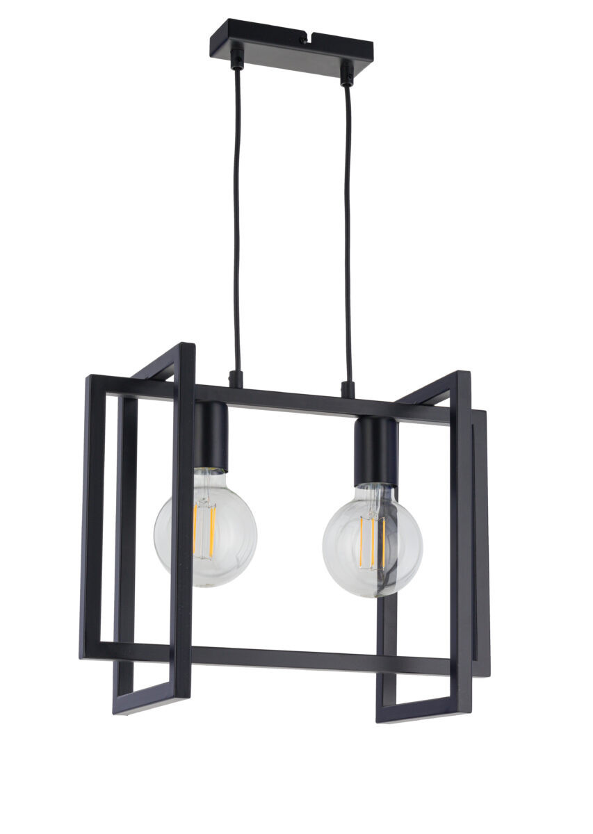 Lampa wisząca czarna Eden 2xE27x15W wym: 80x41x18 cm Sigma Lighting