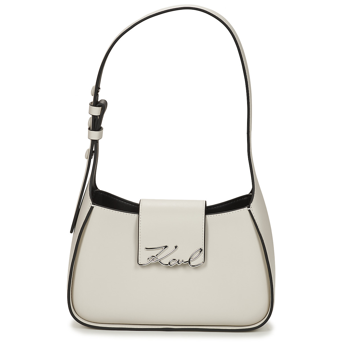 Karl Lagerfeld - K/SIGNATURE SM SHOULDER BAG - White / Silver