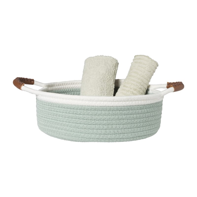 Mand colors laag - groen/wit - &Oslash;27x9 cm