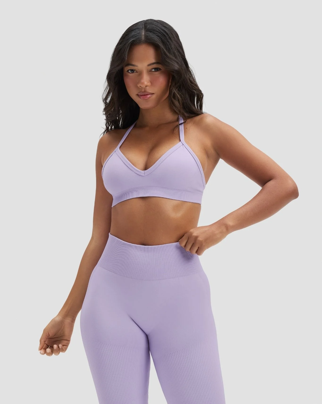 Elevate™ Sculpting Seamless Adjustable Halter Bra | Lilac