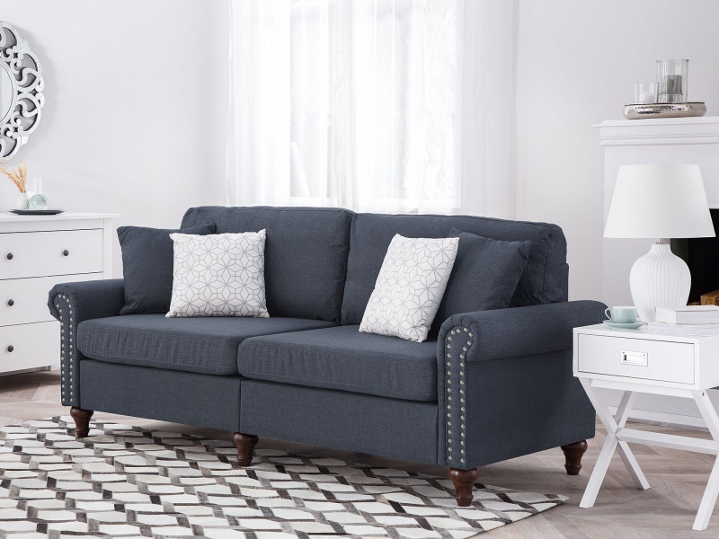 Sofa kanapa trzyosobowa tkanina szara