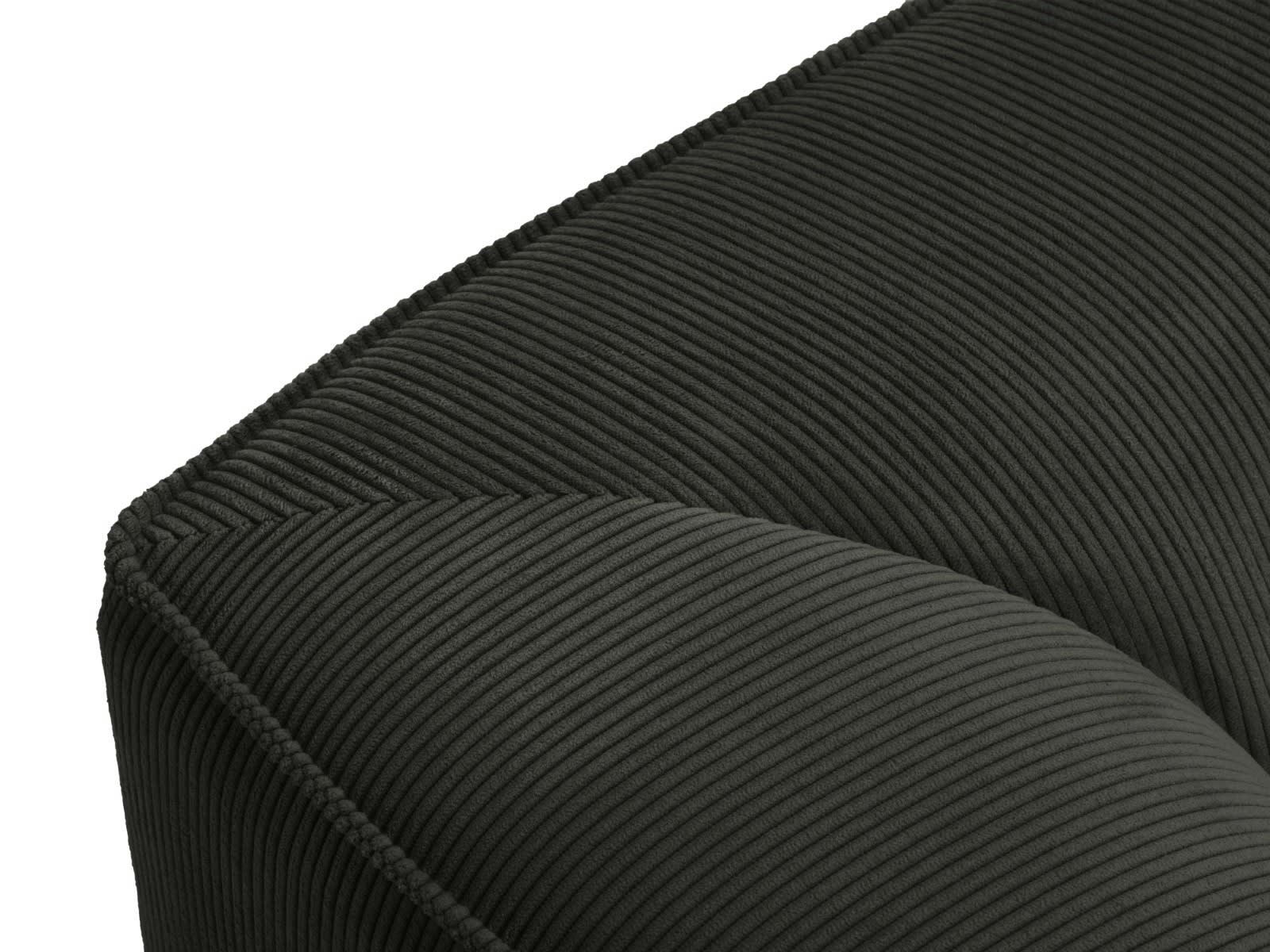 RUBY - Canapé 2 places en tissu velours côtelé gris foncé