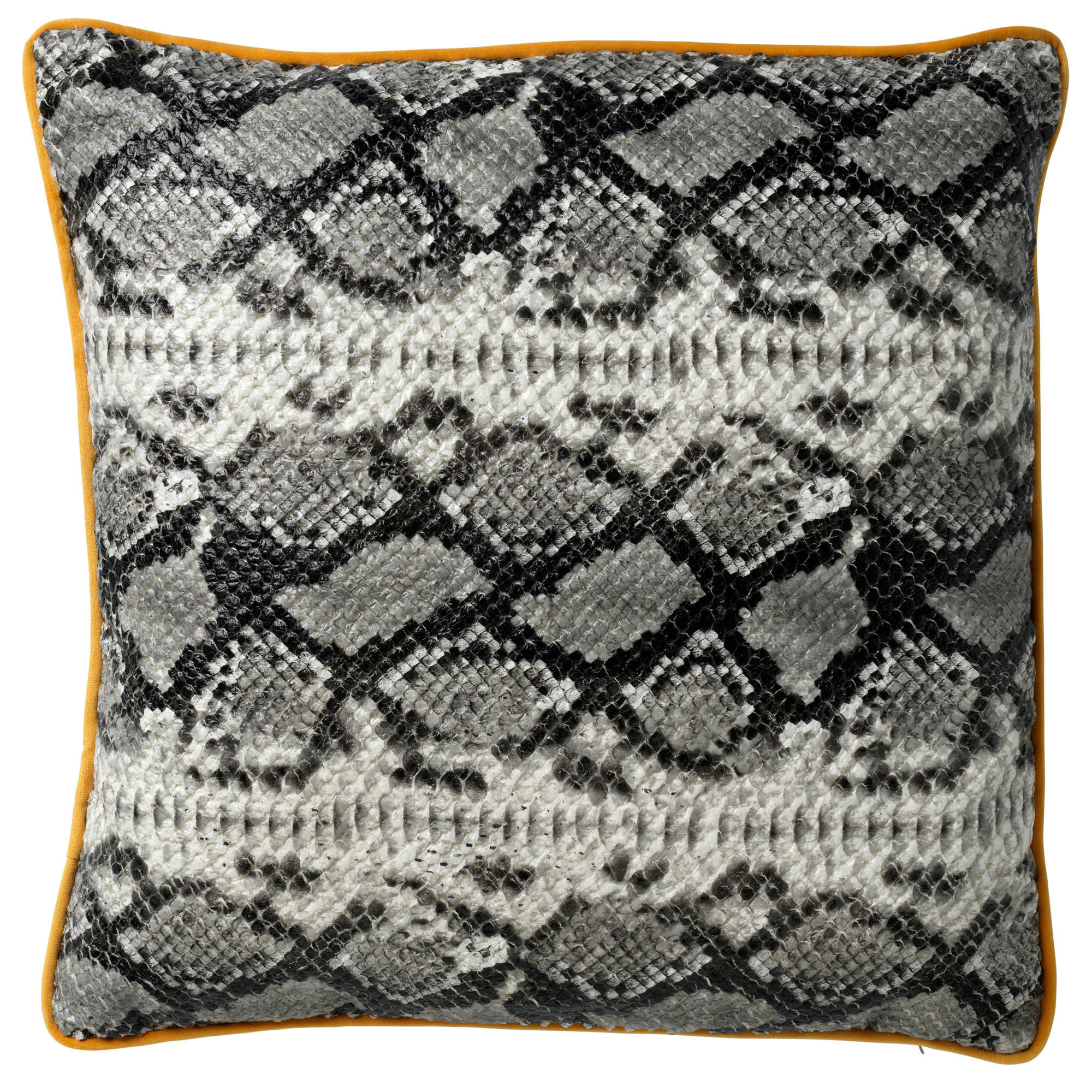 - Coussin - gris en velours 45x45 cm avec imprimé animalier