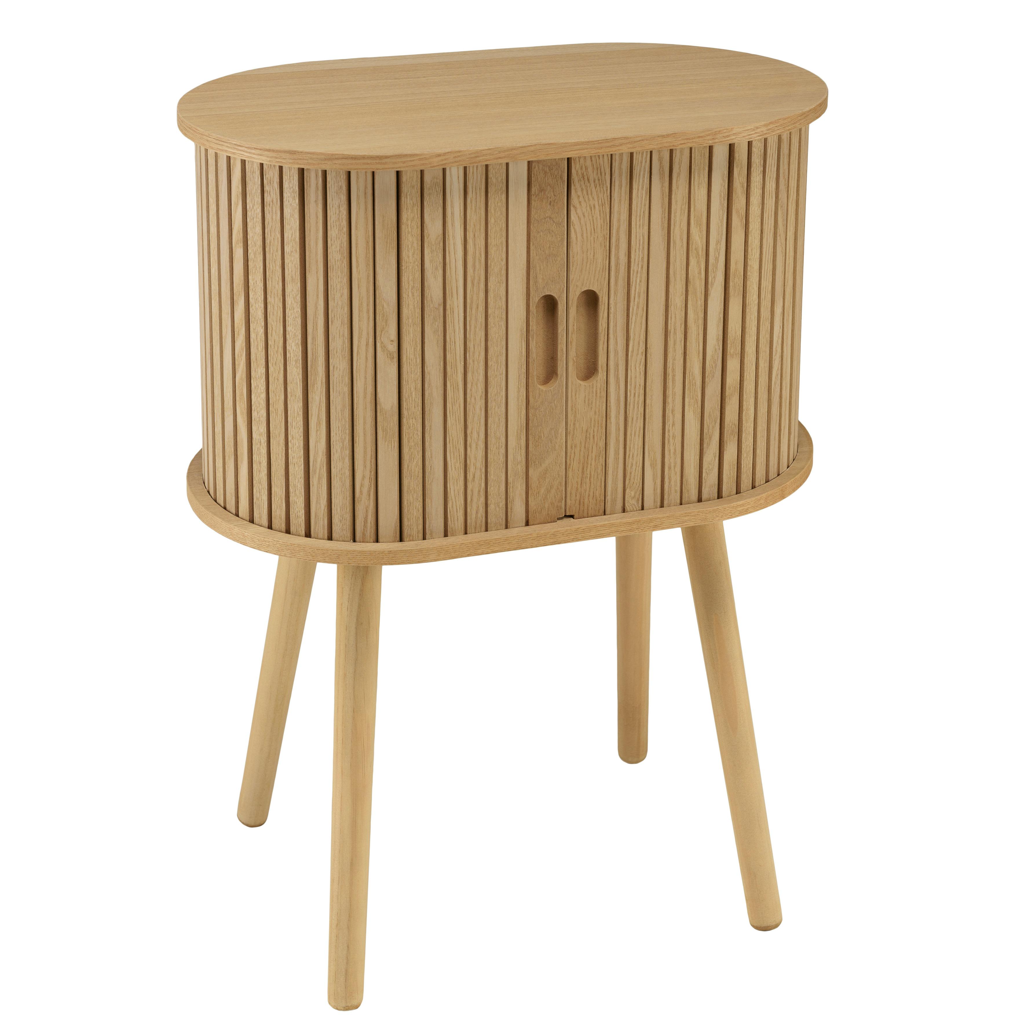 Meuble de rangement ovale en bois couleur naturelle CASTILLE