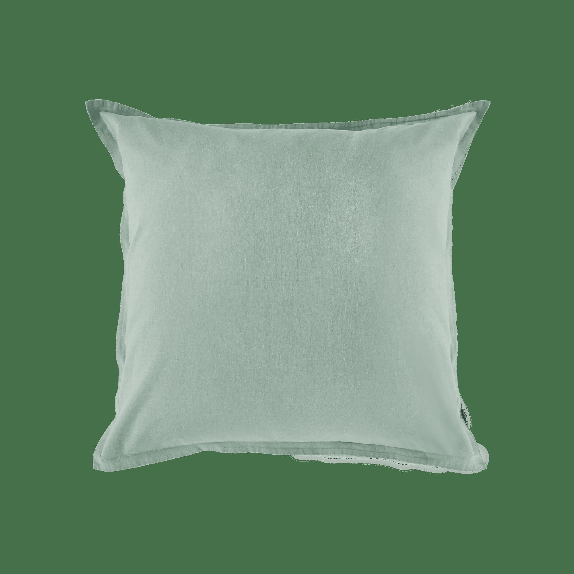 FLANDRES - Taie d'oreiller en coton lin lavé bleu ecume 65 x 65 cm