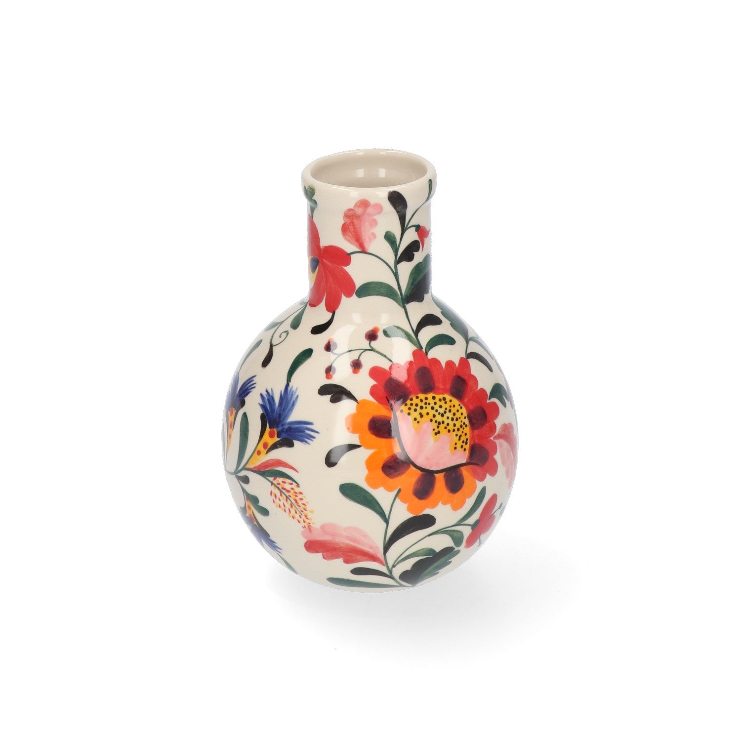 Return to Sender Vaas 15 cm Bed of flowers handgeschilderd ronde vorm