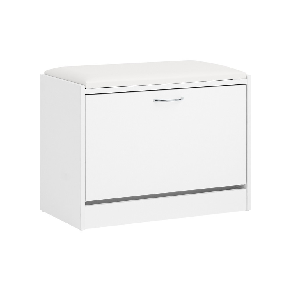 SoBuy Szafka na buty z jednymi drzwiami Biały 60x30x45cm FSR16-W