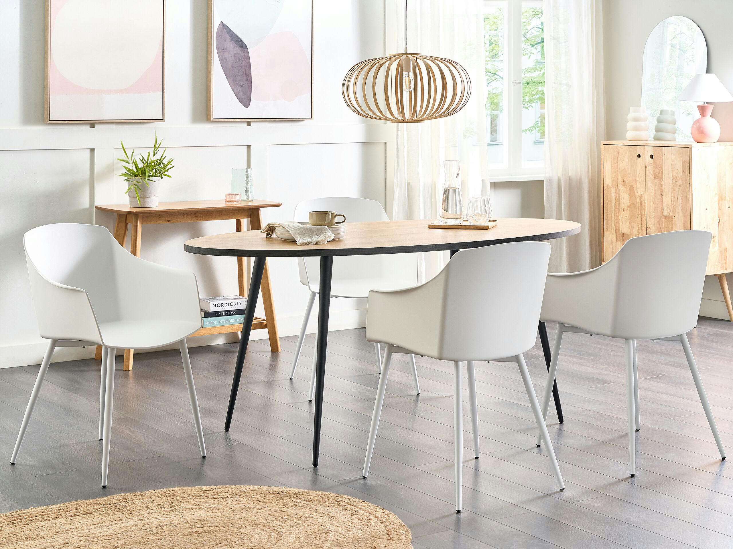 FONDA - Lot de 2 chaises blanches