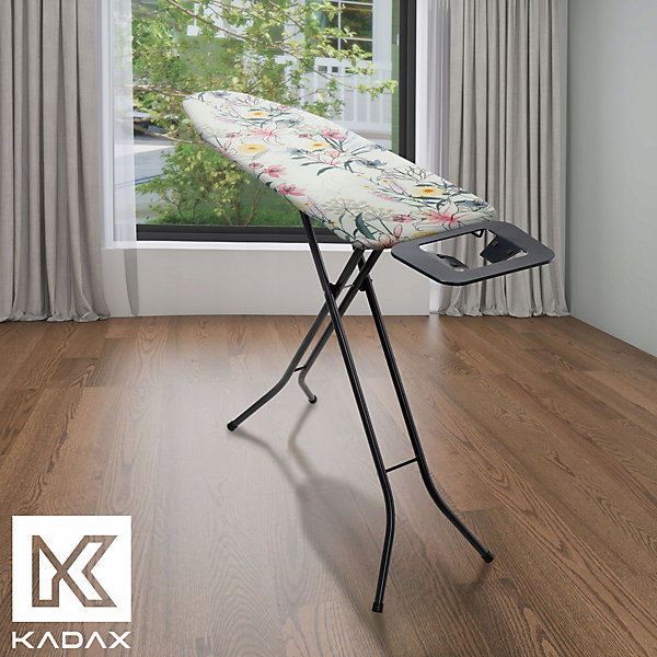 KADAX Housse de Table à Repasser Extensible 127x46cm Fleurs Vives