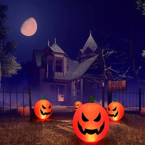 NNETM Remote Glow: Illuminated Inflatable Pumpkin