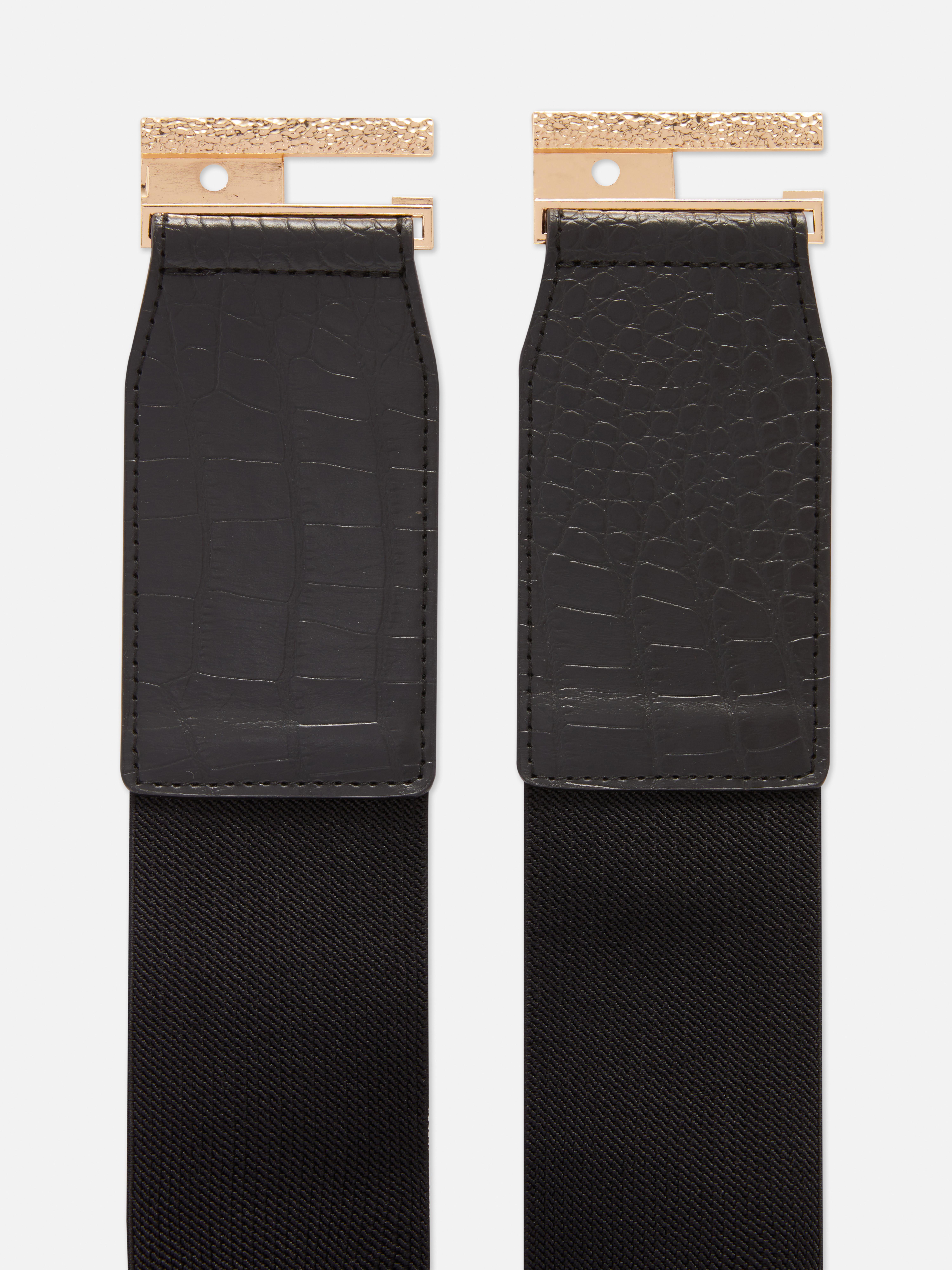 Faux Croc Stretch Belt