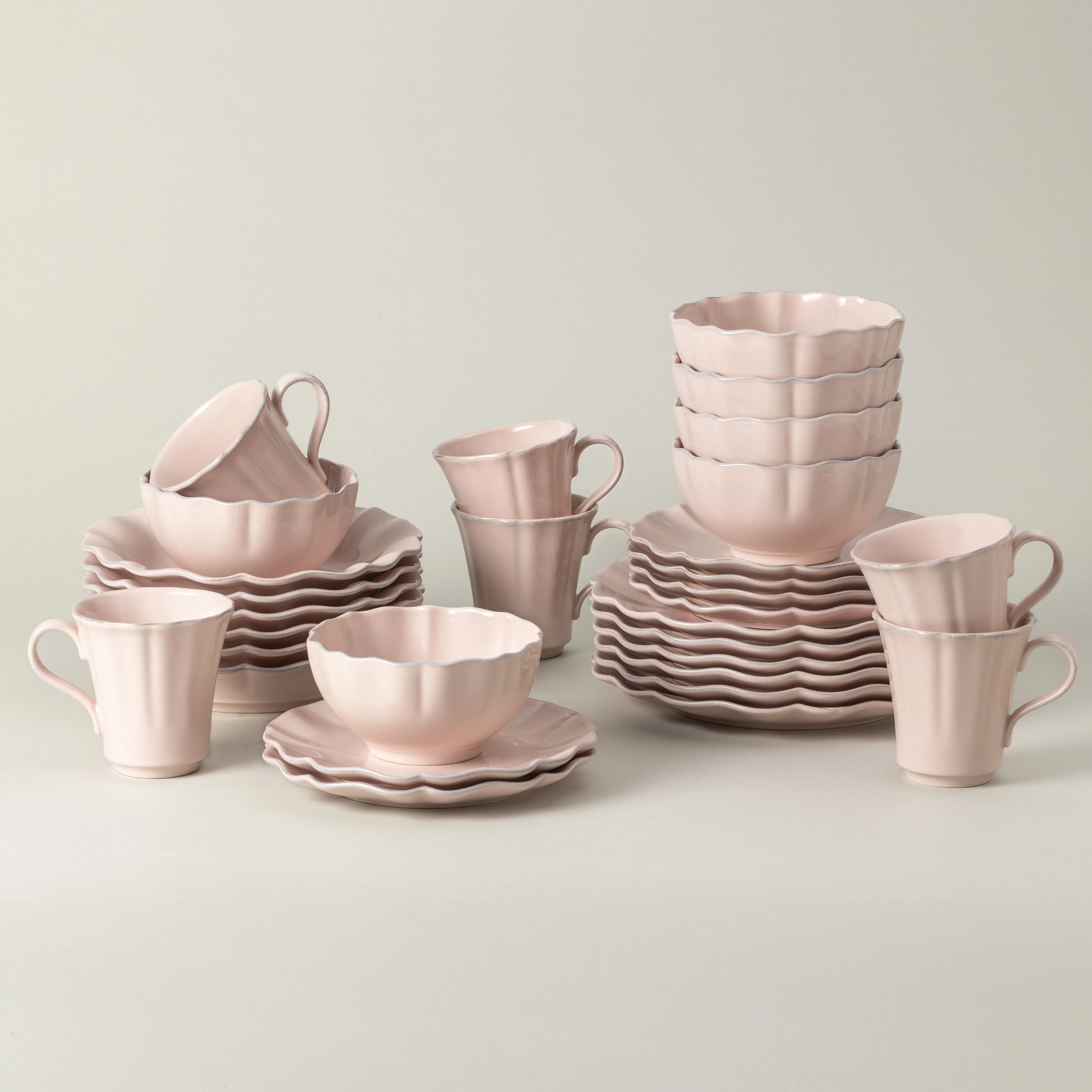30-Piece Dinnerware Set with Mug Rosa