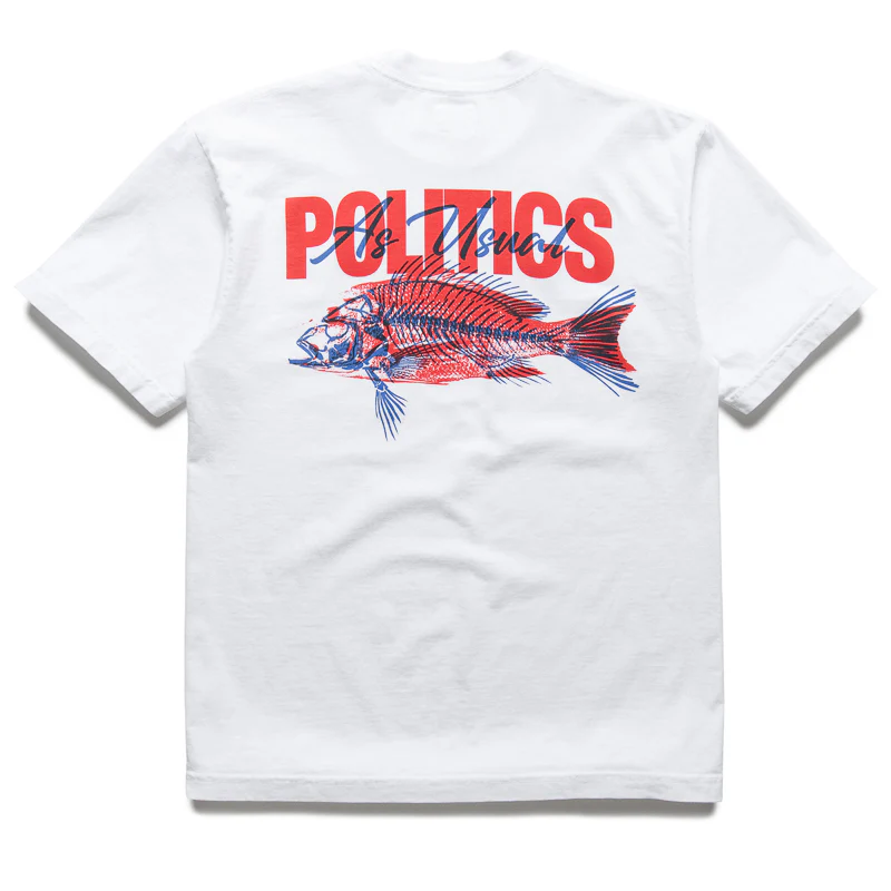 Politics Skeleton Tee - White