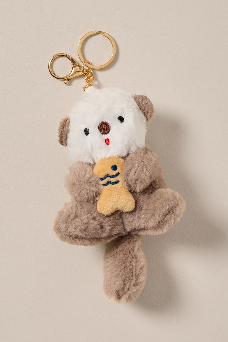 Otter With Fish Bag Charm