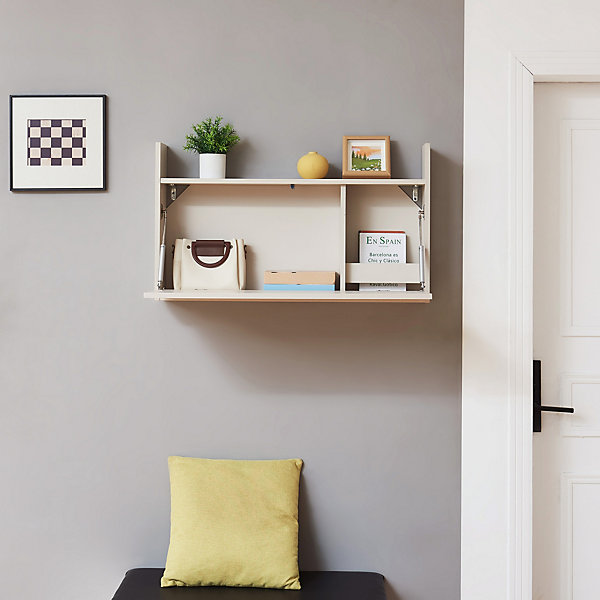 Bureau mural rabattable Rautalampi 48 x 83 x 48 cm beige en.casa