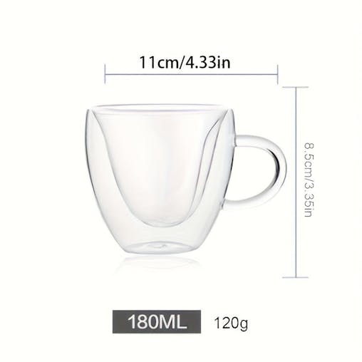 NNETM Heart Couple Cup Insulated Glass Mug