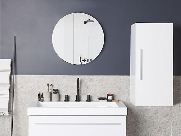 Meuble haut BILBAO 40 cm 35 cm 88 cm Blanc