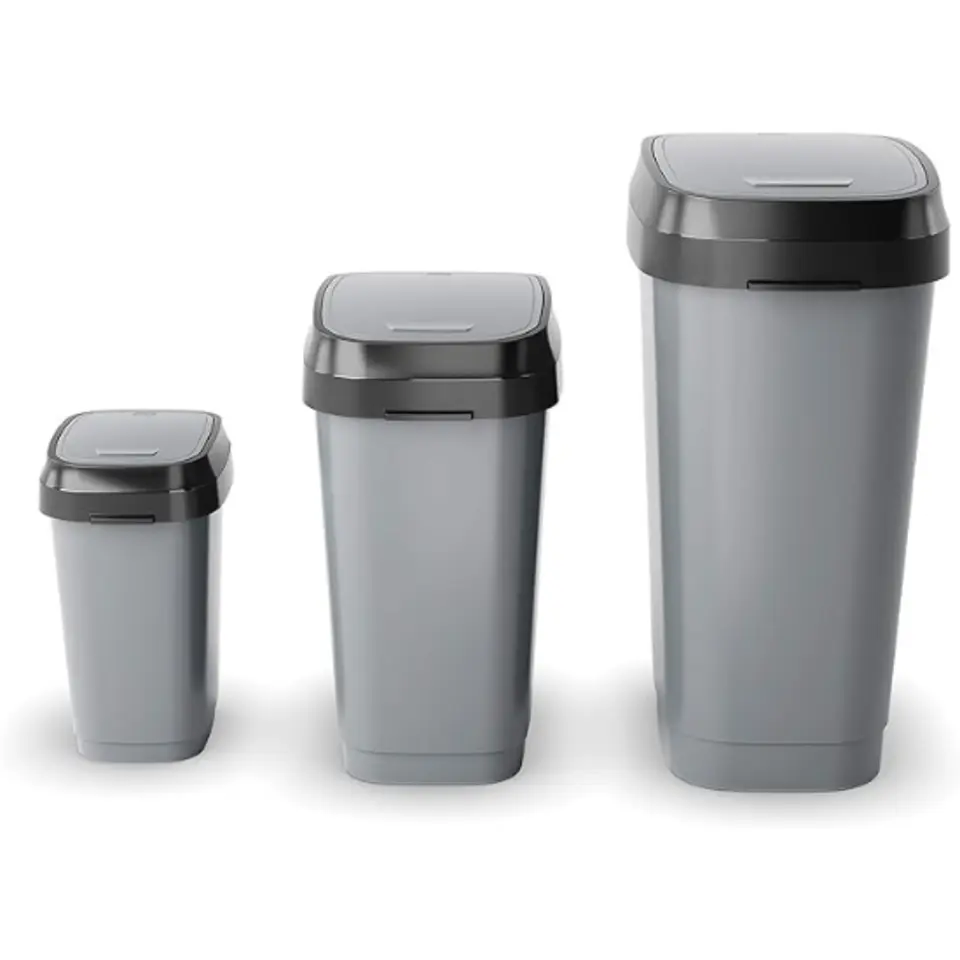 Kis Dual Swing Prullenbak L - 50L - grijs