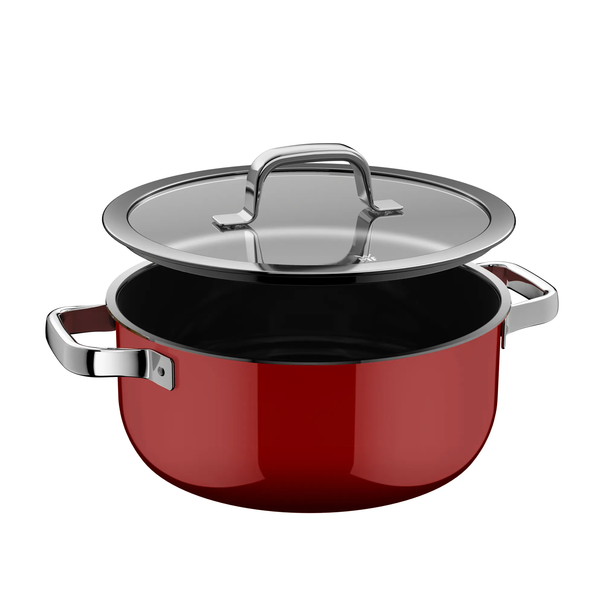Fusiontec Mineral Pro, Braising Pan With Lid, 24 cm, Passion Red