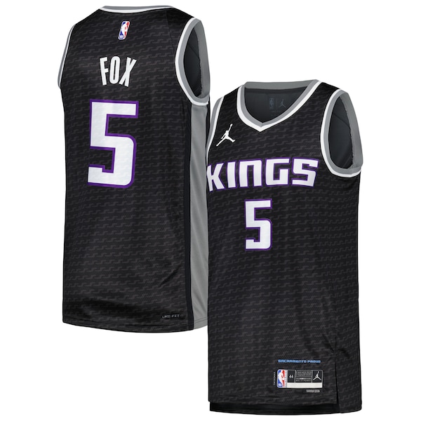 De'Aaron Fox Sacramento Kings Jordan Brand Swingman Player Jersey - Statement Edition - Black