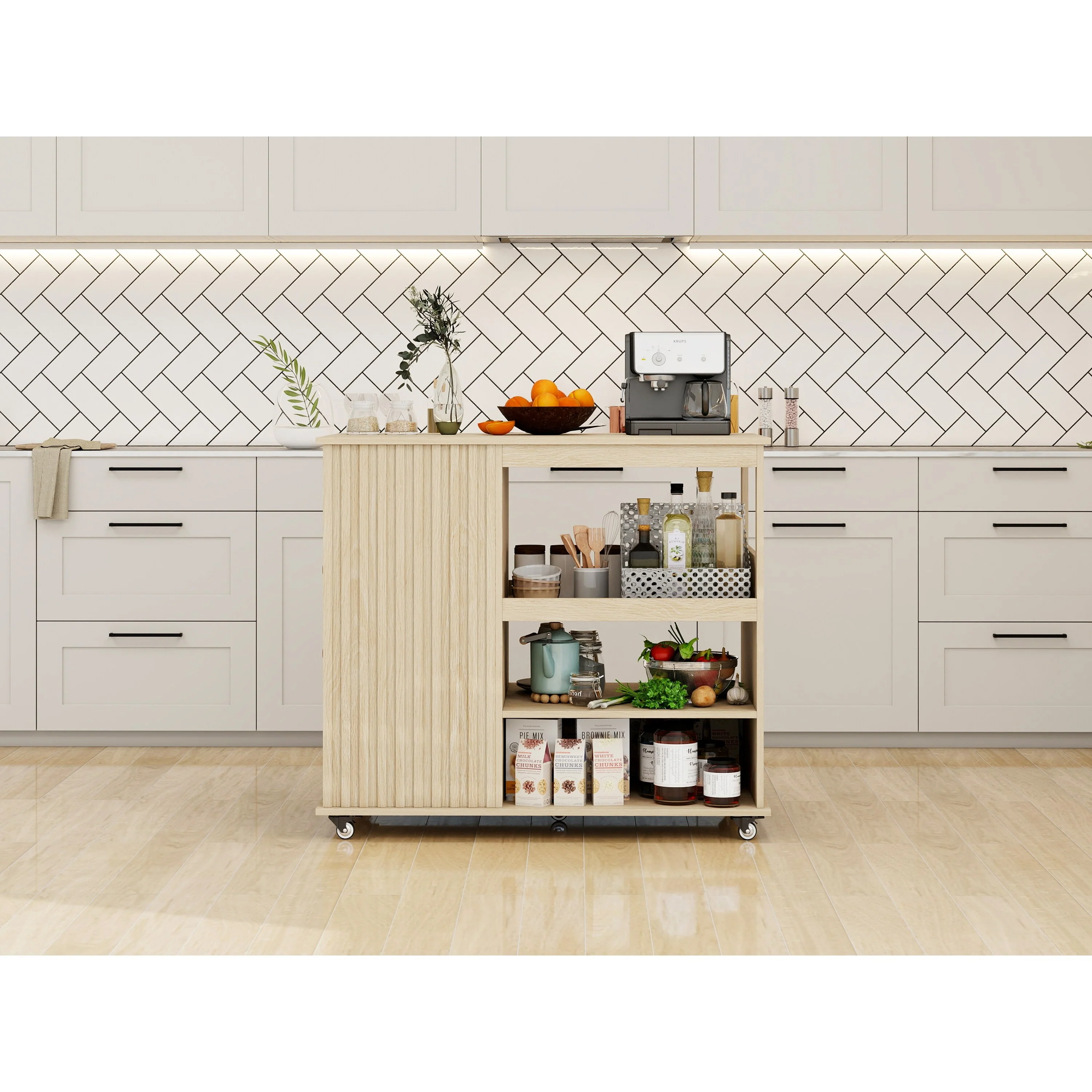 Kitchen Island Cart(no include stool)