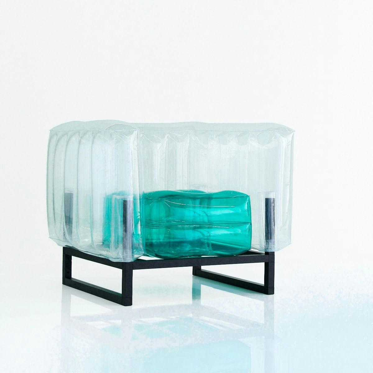 - Fauteuil design Bicolore Transparent/vert