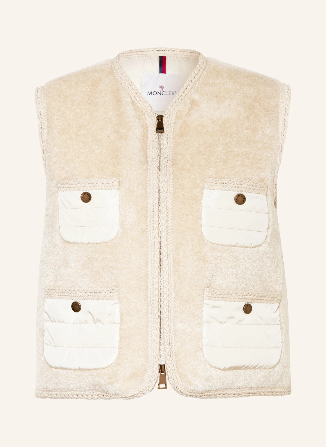 MONCLER Daunenweste aus Kunstfell