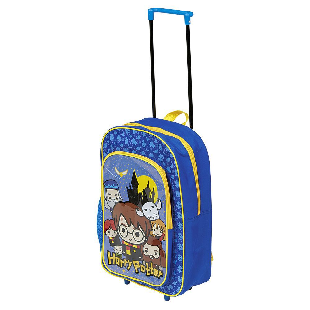 Sac à roulettes enfant Harry Potter bleu et jaune H41cm