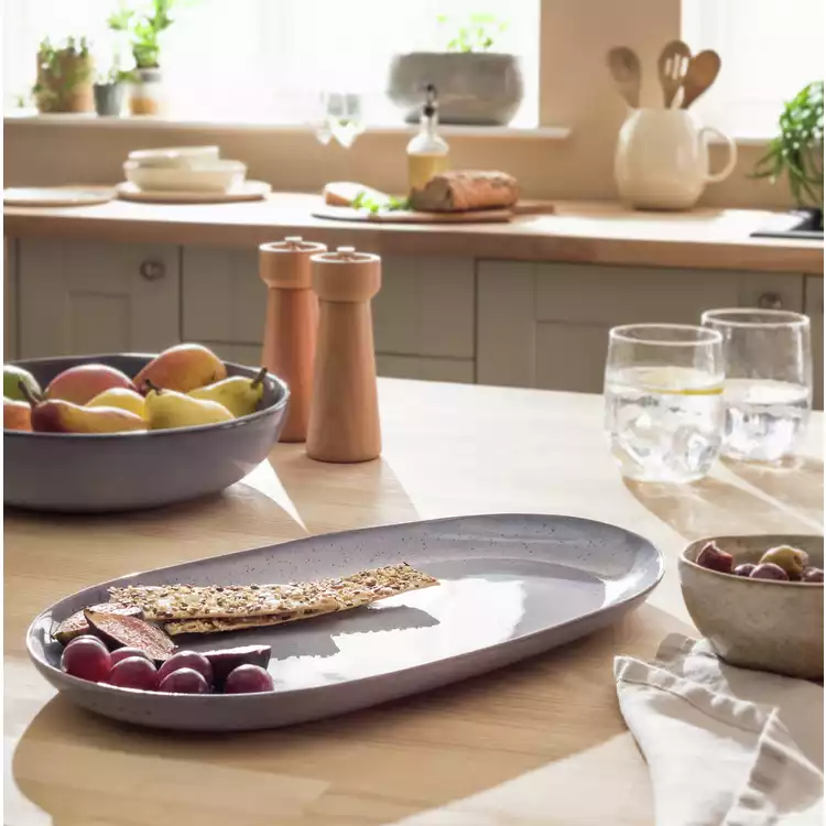 Habitat Evora Stoneware Serving Platter - Blue