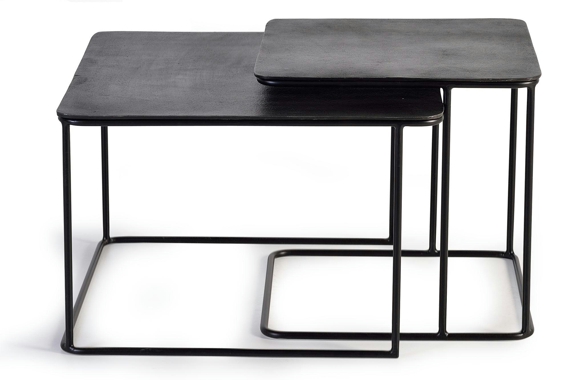 - Table basse plateau bronze et pieds métal