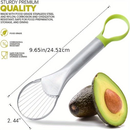 NNETM Stainless Steel Avocado Slicer Cutter