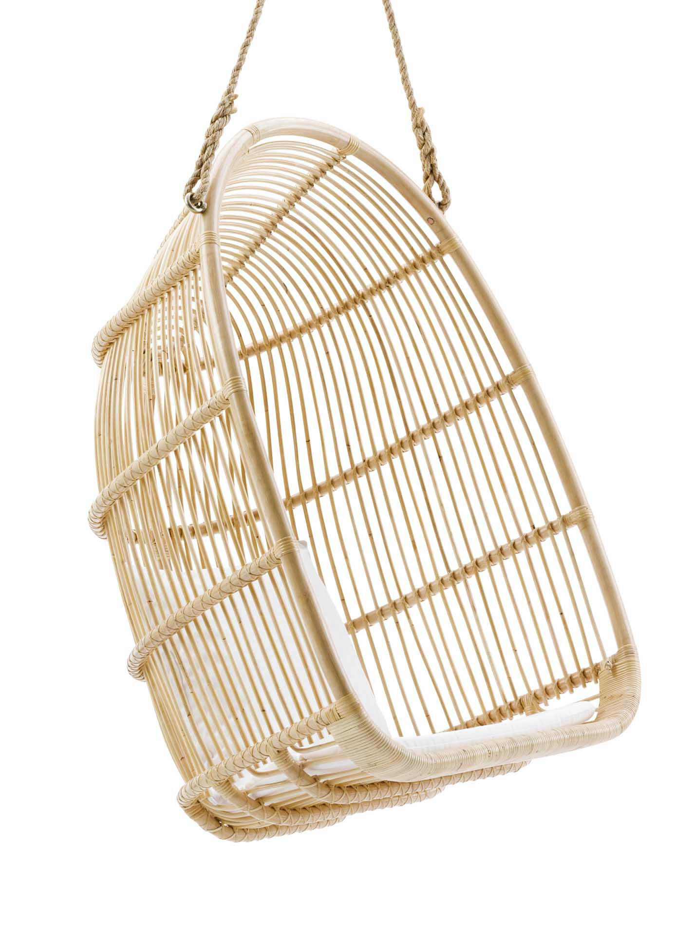 RENOIR - Fauteuil suspendu en rotin naturel