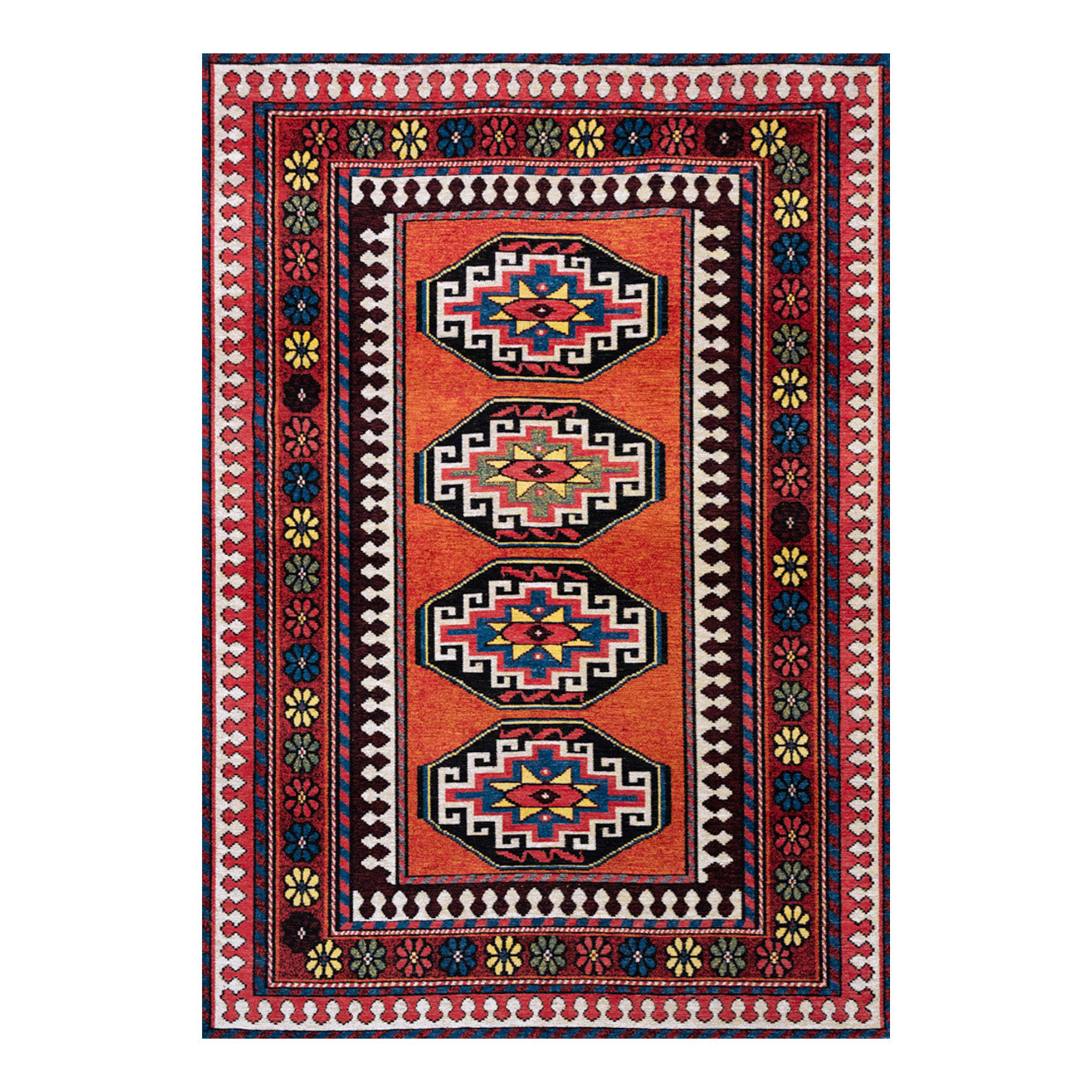 Louis De Poortere vloerkleed Red Mix - rood - 140x200cm