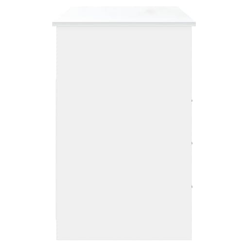NNEVL Desk with Drawers White 102x50x76 cm Engineered Wood