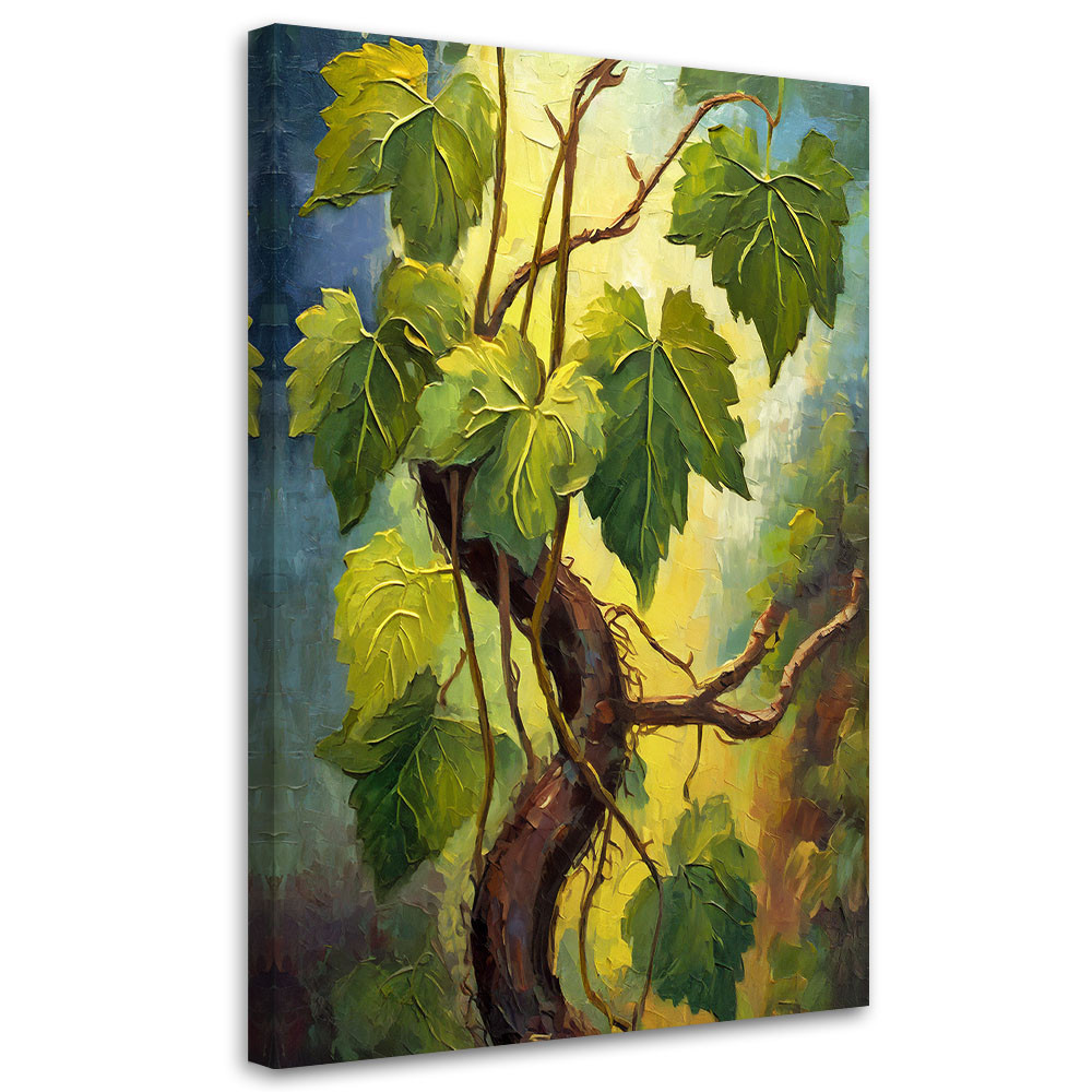 Feeby Obraz na płótnie, Zielone liście winogron 40x60